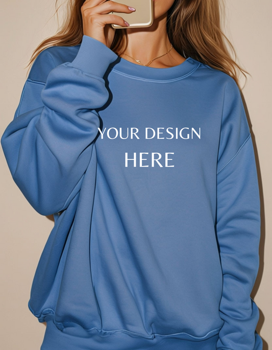 Blue sweatshirt mockup